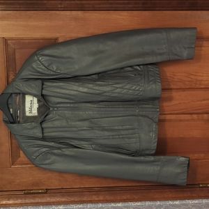 Vintage Wilsons Gray Lined Leather Jacket size42